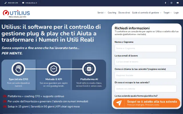 Utilius: theme WordPress su misura al posto di Elementor. PageSpeed 92, LCP 0,89s